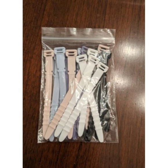Silicone Zip Ties, Reusable Zip Ties, 20pcs Rubber Cable Ties Straps - Picture 1 of 2